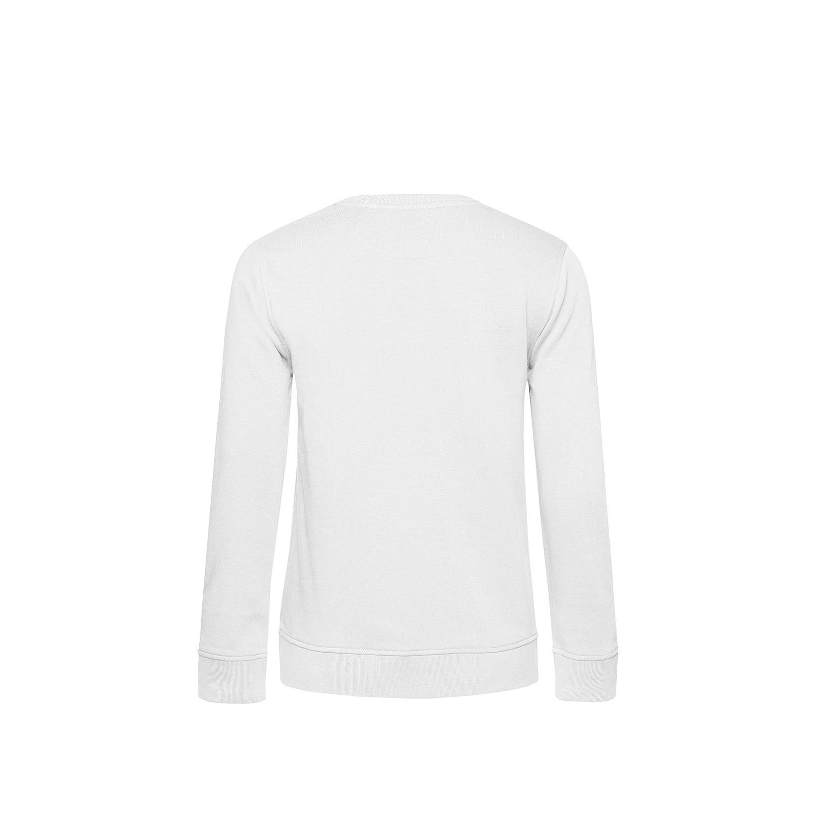 White - Back - B&C Womens-Ladies Organic Sweatshirt