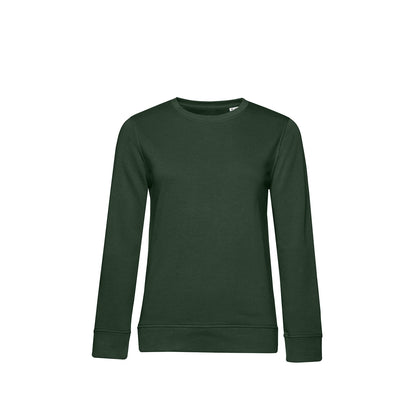 Forest Green - Front - B&C Womens-Ladies Organic Sweatshirt