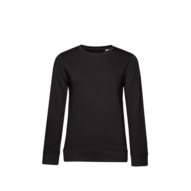 Black - Front - B&C Womens-Ladies Organic Sweatshirt