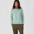Sage Green - Back - B&C Womens-Ladies Organic Sweatshirt