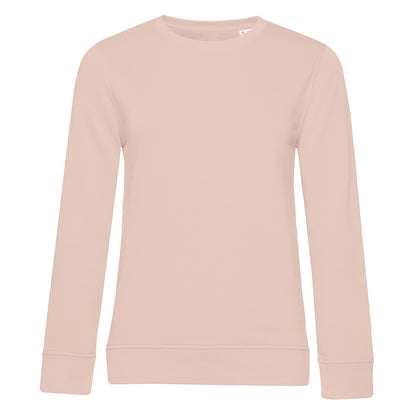 Dusky Pink - Front - B&C Womens-Ladies Organic Sweatshirt