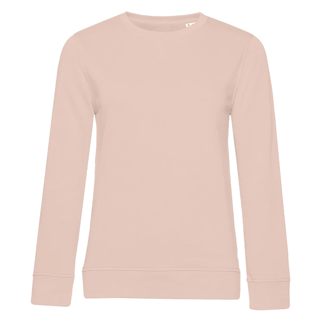 Dusky Pink - Front - B&C Womens-Ladies Organic Sweatshirt