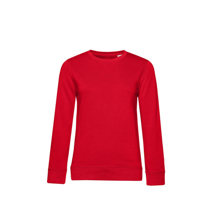 Red - Front - B&C Womens-Ladies Organic Sweatshirt