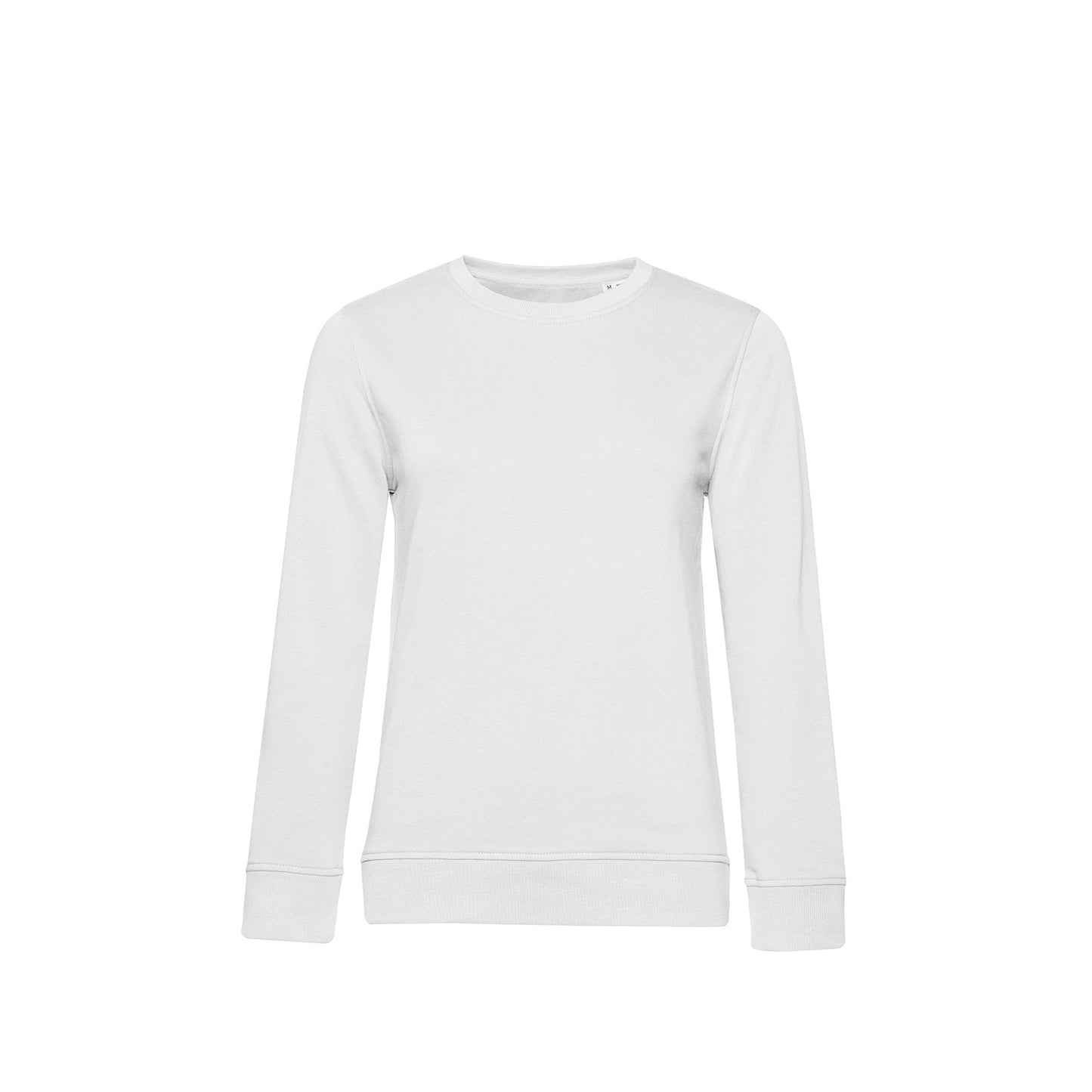 White - Front - B&C Womens-Ladies Organic Sweatshirt