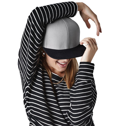 Grey-Black - Back - Beechfield Unisex Adult Two Tone Baseball Cap