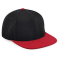Black-Red - Front - Beechfield Unisex Adult Two Tone Baseball Cap