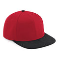 Red-Black - Front - Beechfield Unisex Adult Two Tone Baseball Cap