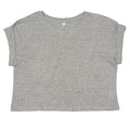 Heather Grey Melange - Front - Mantis Womens-Ladies Crop Top