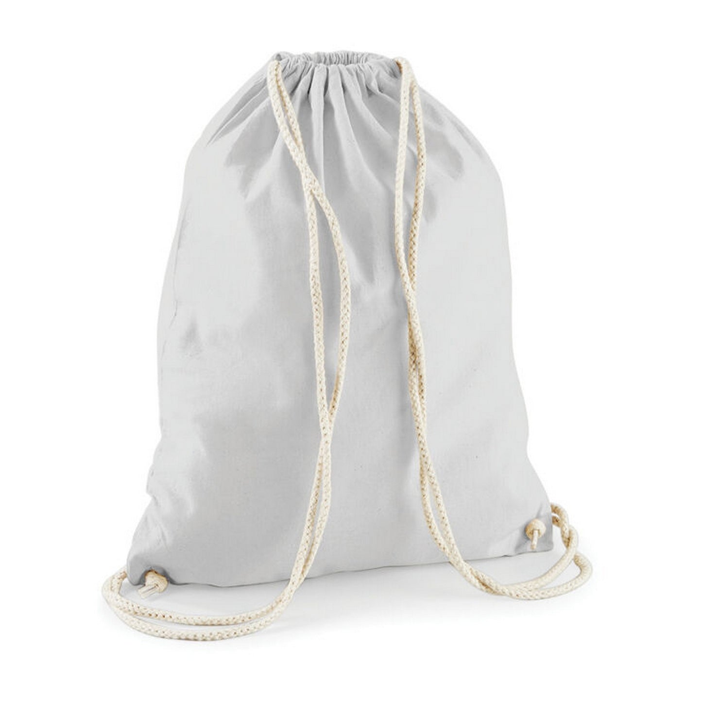 White - Front - Westford Mill Drawstring Bag