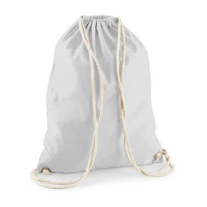 White - Front - Westford Mill Drawstring Bag