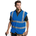 Royal Blue - Back - Yoko Mens High-Vis Waistcoat