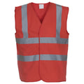 Red - Front - Yoko Mens High-Vis Waistcoat