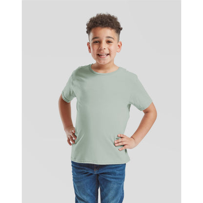 Sage - Front - Fruit of the Loom Childrens-Kids Iconic 150 T-Shirt