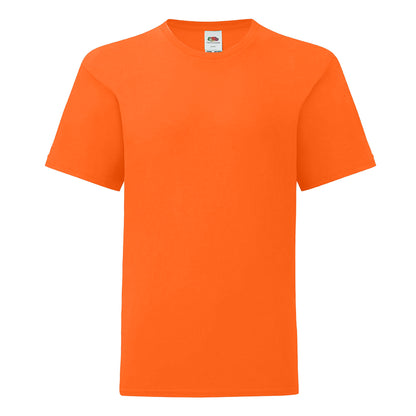 Orange - Front - Fruit of the Loom Childrens-Kids Iconic 150 T-Shirt