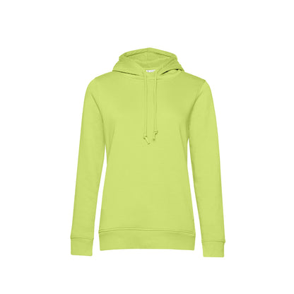 Lime Green - Front - B&C Womens-Ladies Organic Hoodie