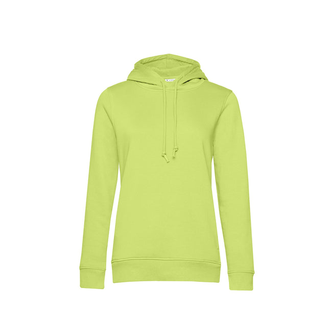 Lime Green - Front - B&C Womens-Ladies Organic Hoodie