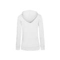 White - Back - B&C Womens-Ladies Organic Hoodie