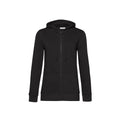 Black - Front - B&C Womens-Ladies Organic Hoodie