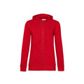 Red - Front - B&C Womens-Ladies Organic Hoodie