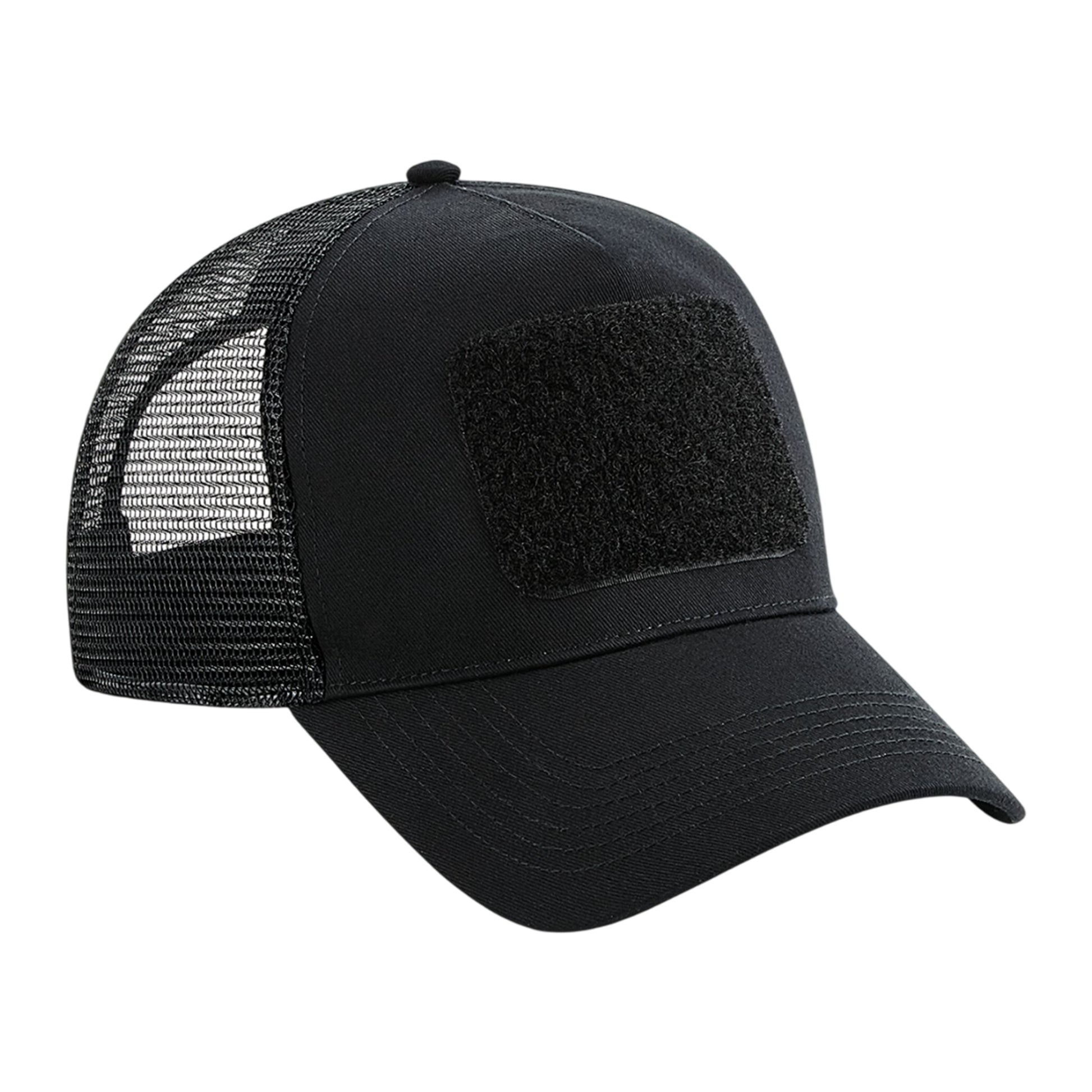 Black - Front - Beechfield Unisex Adult Trucker Cap