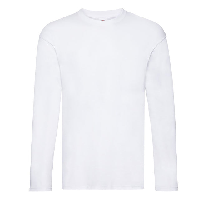 White - Front - Fruit of the Loom Mens Iconic 150 Classic Long-Sleeved T-Shirt