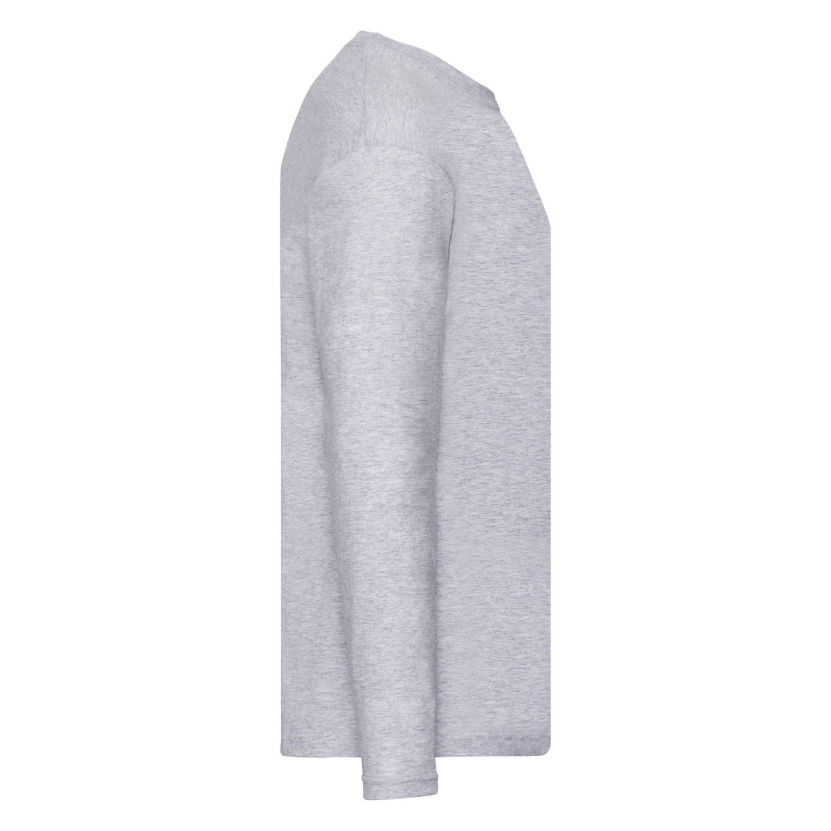 Heather Grey - Side - Fruit of the Loom Mens Iconic 150 Classic Long-Sleeved T-Shirt