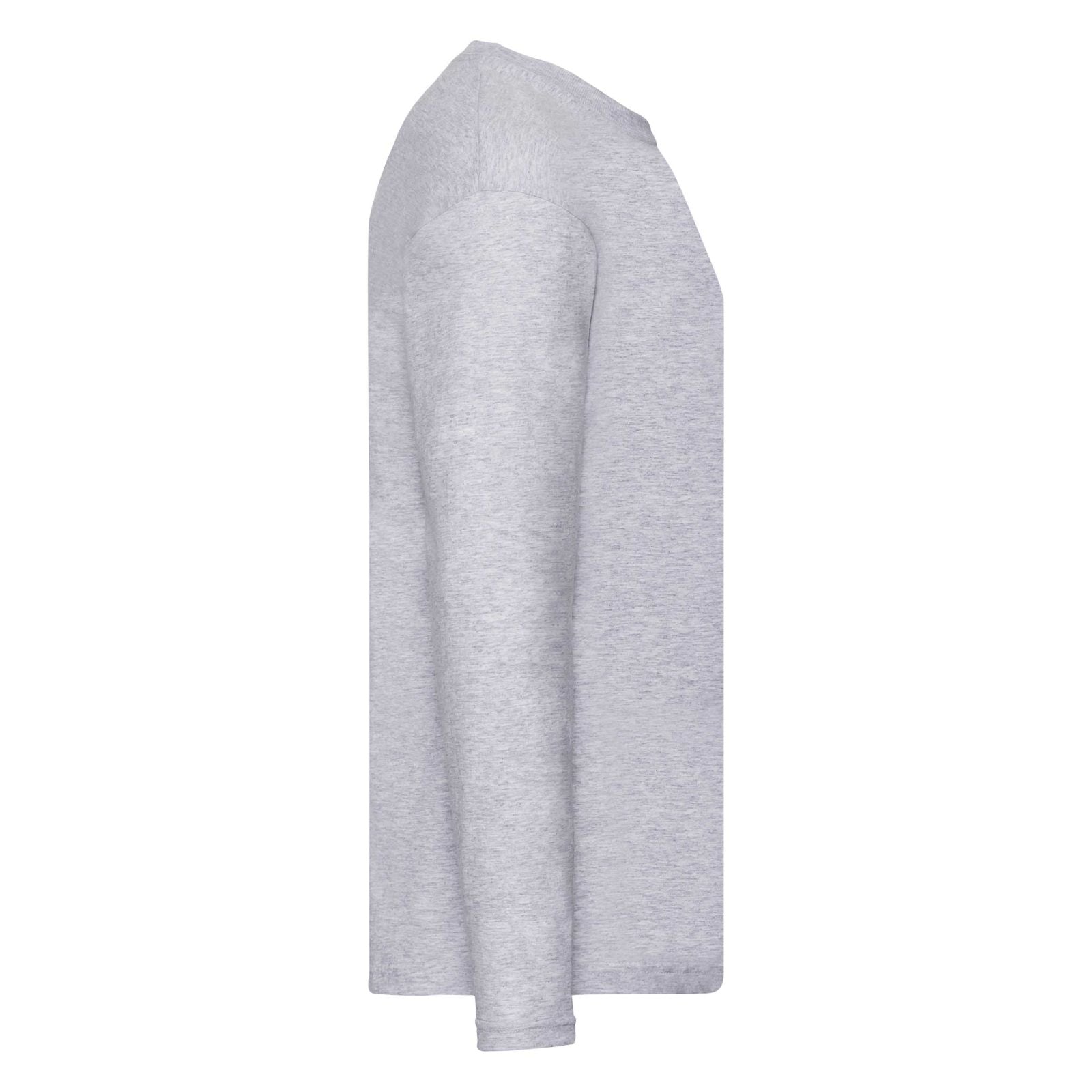 Heather Grey - Side - Fruit of the Loom Mens Iconic 150 Classic Long-Sleeved T-Shirt