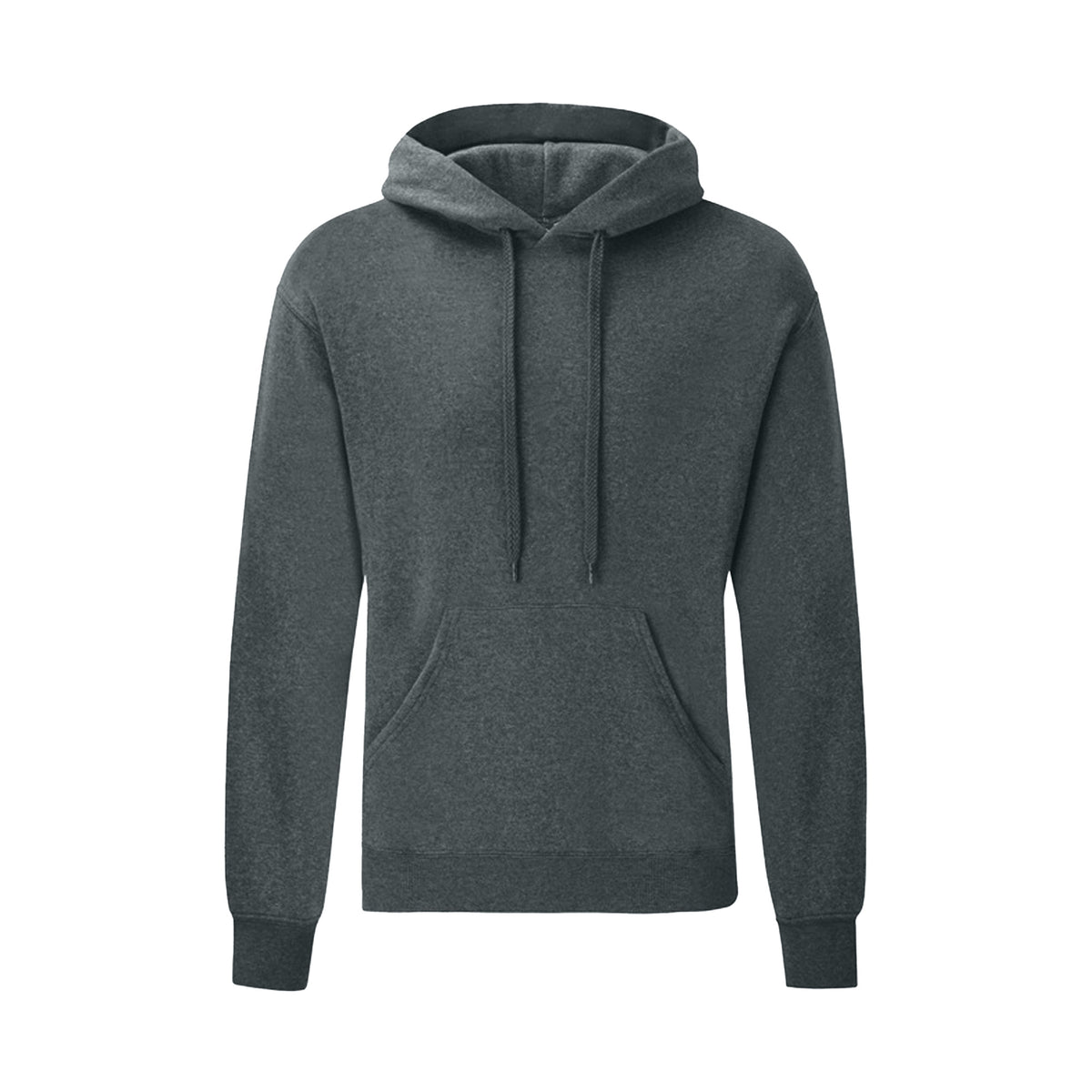 Charcoal - Front - Fruit of the Loom Mens R Hoodie