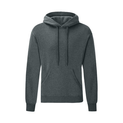 Charcoal - Front - Fruit of the Loom Mens R Hoodie