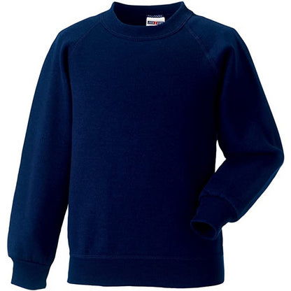 French Navy - Front - Jerzees Schoolgear Childrens-Kids Raglan Sweatshirt