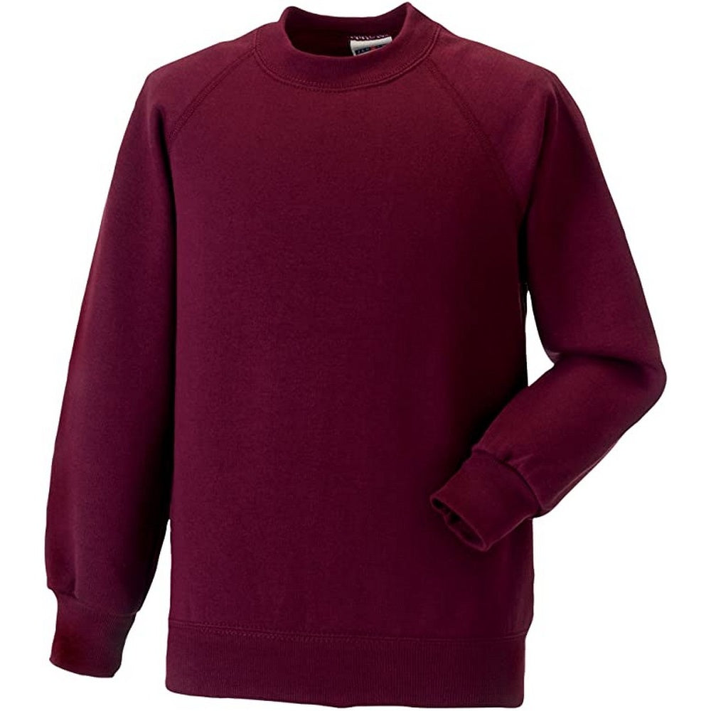 Burgundy - Front - Jerzees Schoolgear Childrens-Kids Raglan Sweatshirt