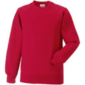 Red - Front - Jerzees Schoolgear Childrens-Kids Raglan Sweatshirt