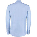 Light Blue - Side - Kustom Kit Mens Oxford Slim Long-Sleeved Shirt