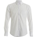 White - Front - Kustom Kit Mens Oxford Slim Long-Sleeved Shirt