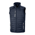 Navy-Grey - Front - Result Unisex Adult Compass Softshell Gilet