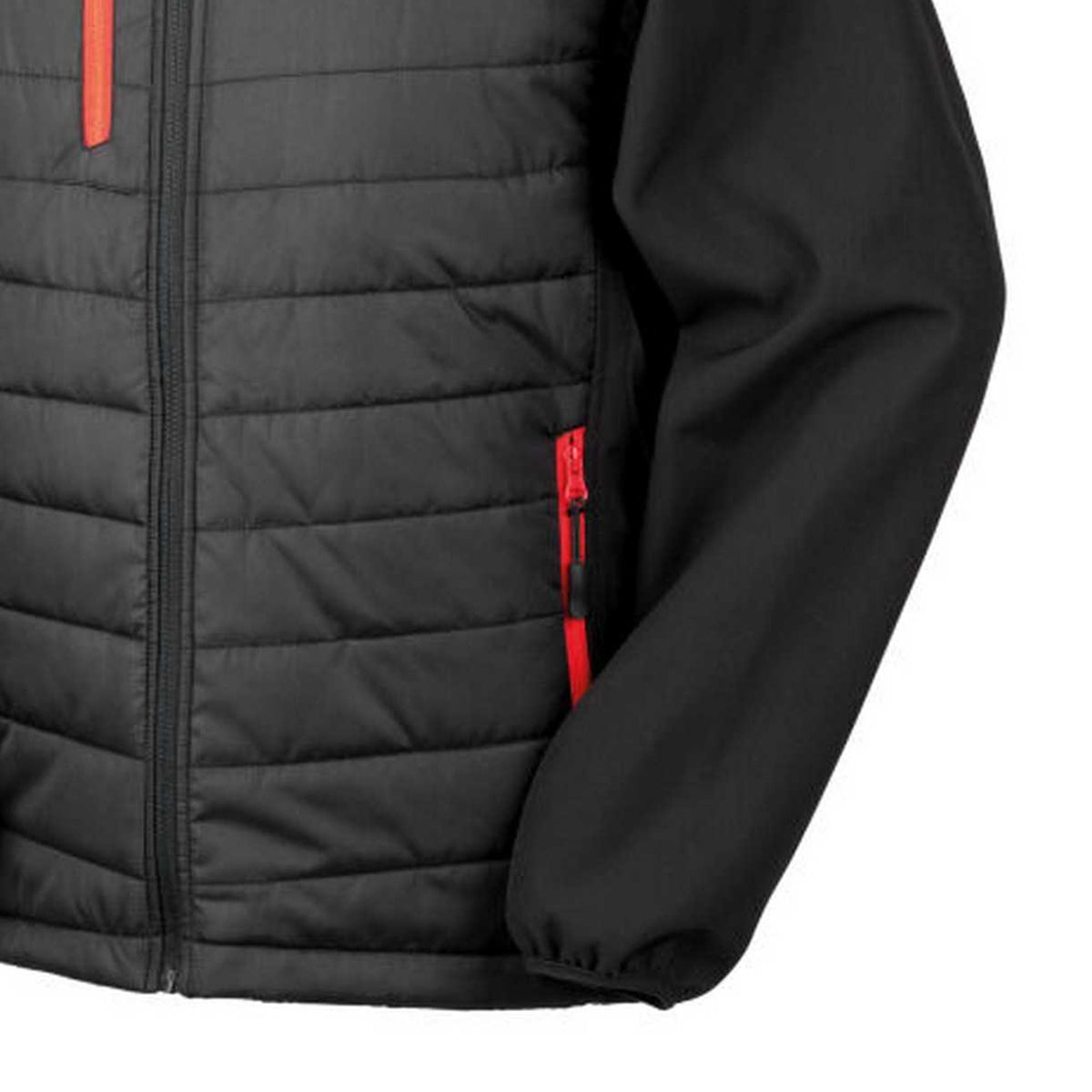 Black-Red - Back - Result Unisex Adult Compass Softshell Gilet