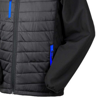 Black-Royal Blue - Back - Result Unisex Adult Compass Softshell Gilet
