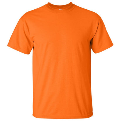 Safety Orange - Front - Gildan Mens Ultra Cotton Short Sleeve T-Shirt