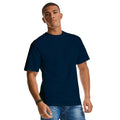 French Navy - Back - Russell Mens Heavyweight T-Shirt