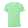 Mint - Front - Fruit of the Loom Girls Iconic 150 T-Shirt