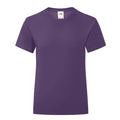 Purple - Front - Fruit of the Loom Girls T-Shirt