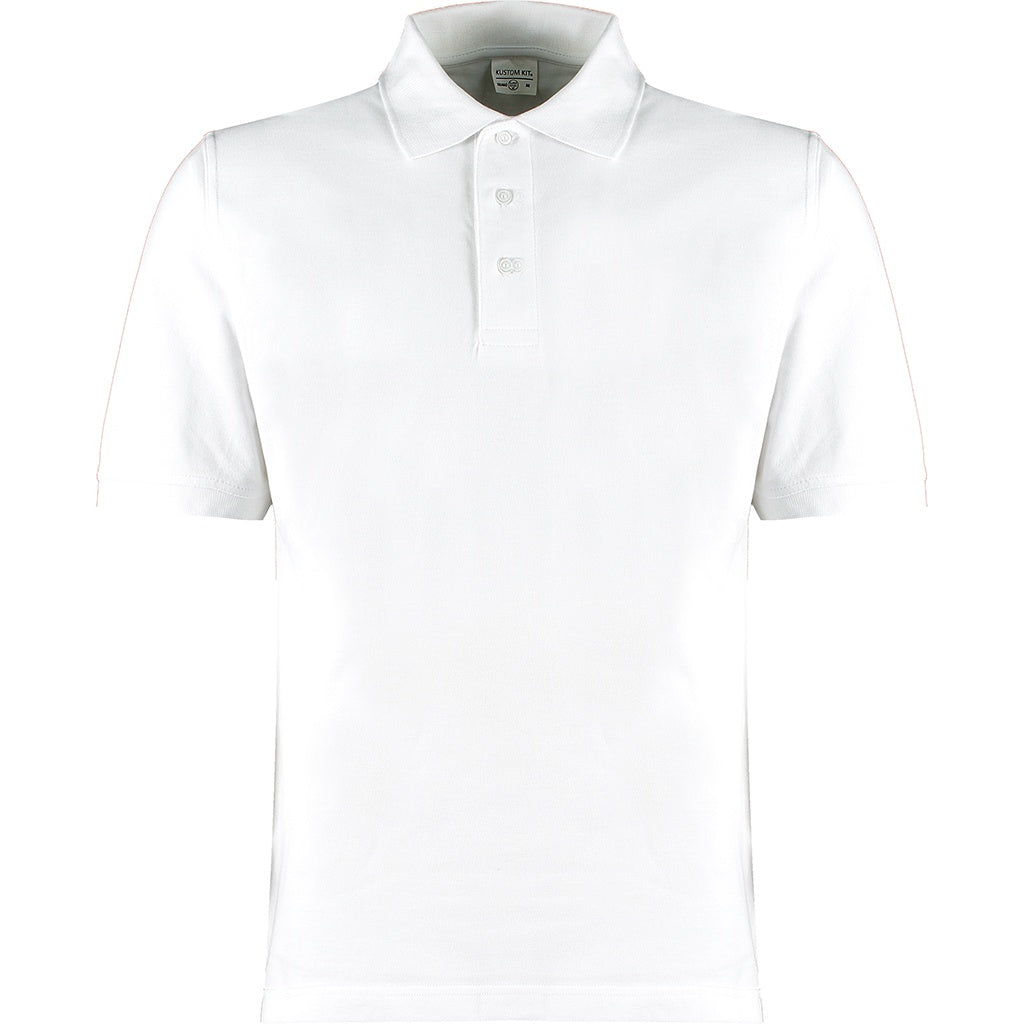 White - Front - Kustom Kit Mens Polo Shirt