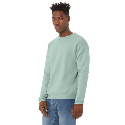 Dusty Blue - Side - Bella + Canvas Unisex Adult Fleece Drop Shoulder Sweatshirt