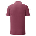 Heather Burgundy - Back - Fruit Of The Loom Mens Iconic Polo Shirt