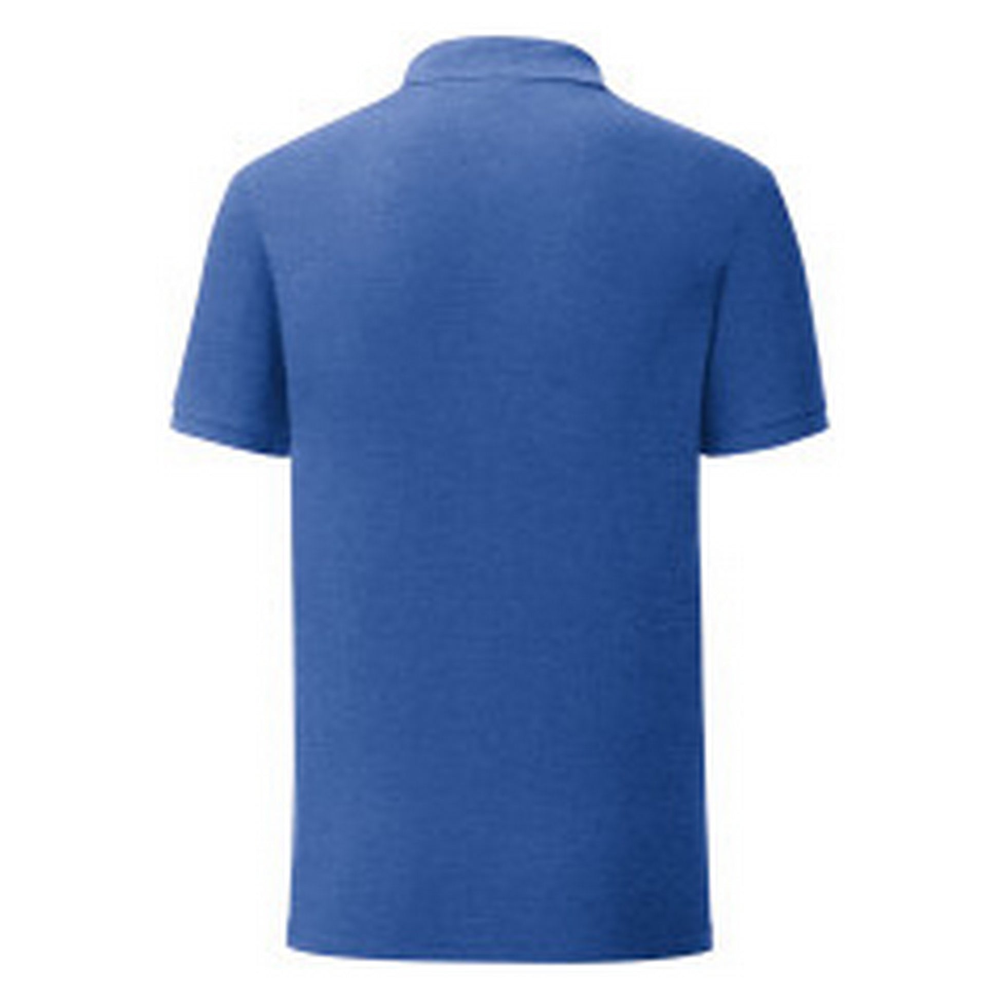 Royal Blue Heather - Back - Fruit Of The Loom Mens Iconic Polo Shirt