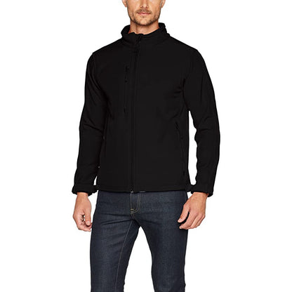 Black - Side - Kustom Kit Mens Soft Shell Jacket