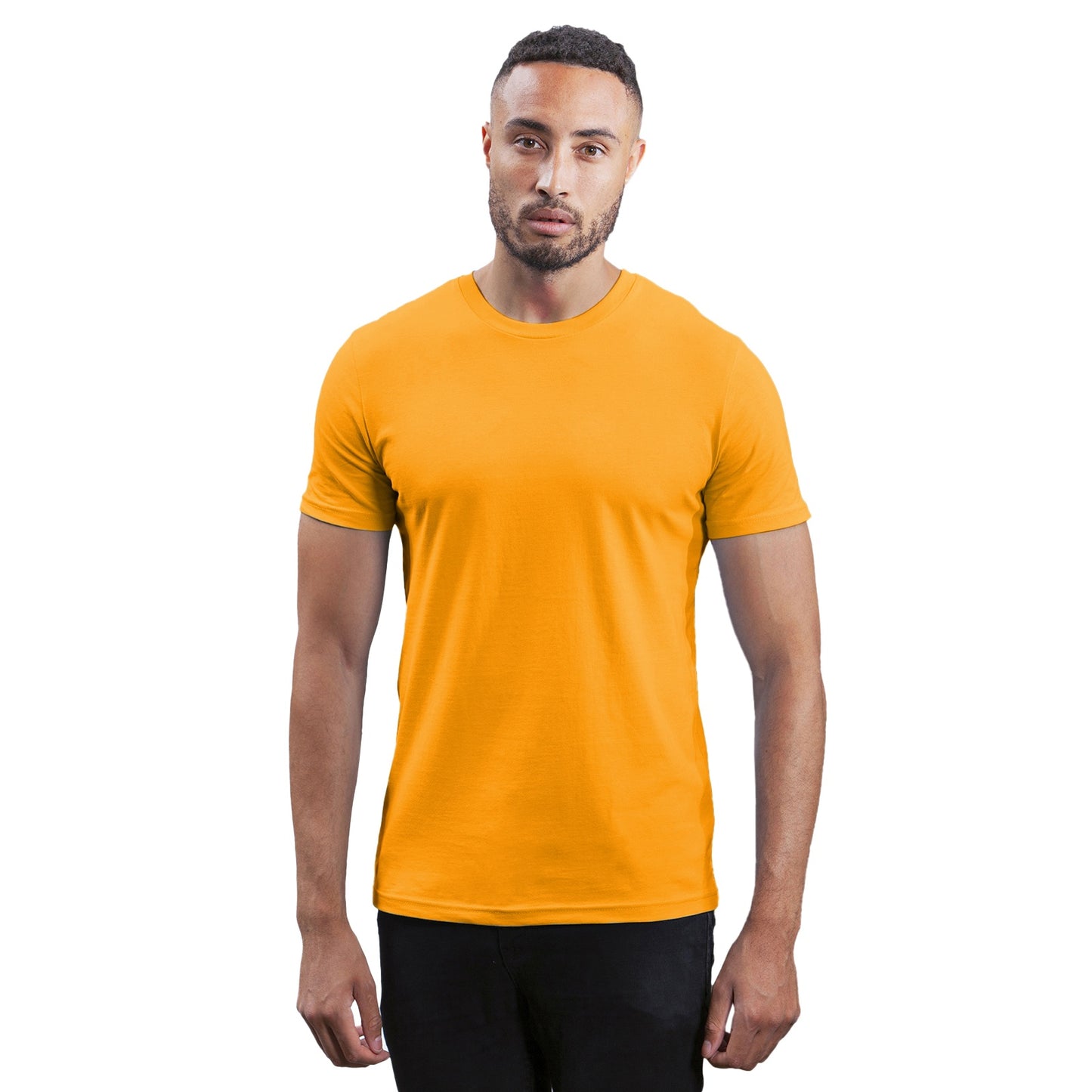 Mustard Yellow - Back - Mantis Mens Short-Sleeved T-Shirt