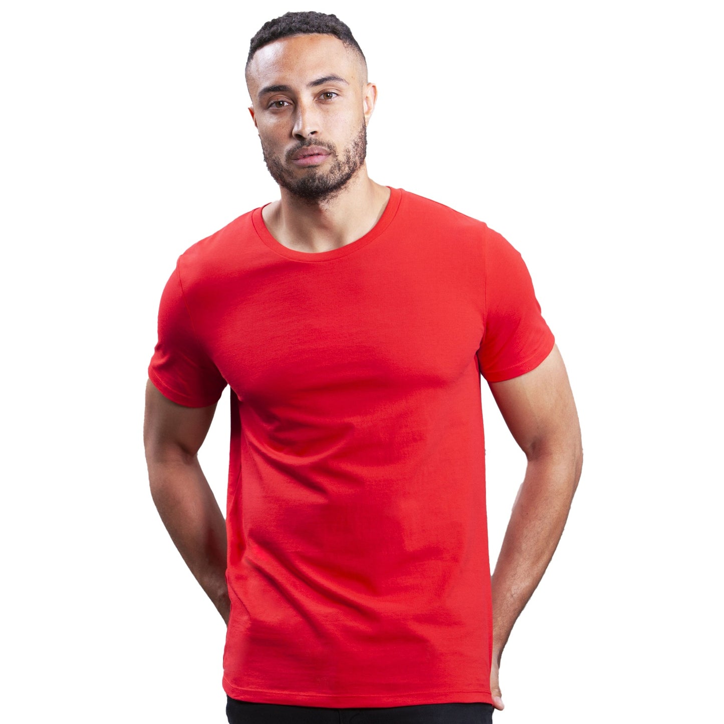 Red - Back - Mantis Mens Short-Sleeved T-Shirt