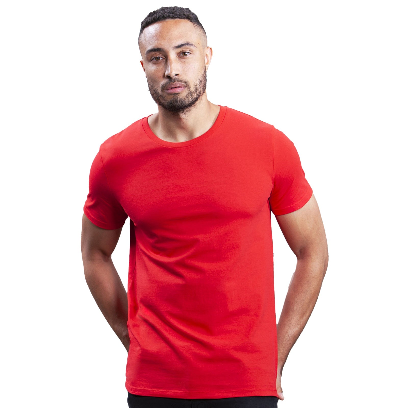 Red - Back - Mantis Mens Short-Sleeved T-Shirt