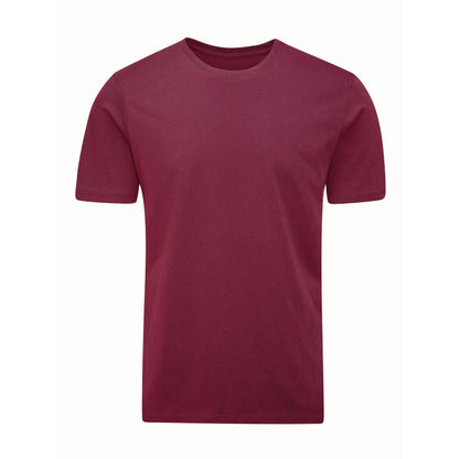 Burgundy - Back - Mantis Mens Short-Sleeved T-Shirt